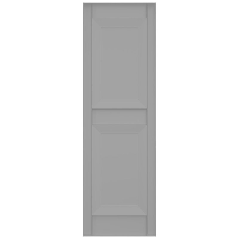 14.75" x 31" Gray Vinyl Raised Panel Decorative Shutters