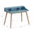 Roskilde Mid-Century Modern Wood Writing Desk With Hutch, Blue