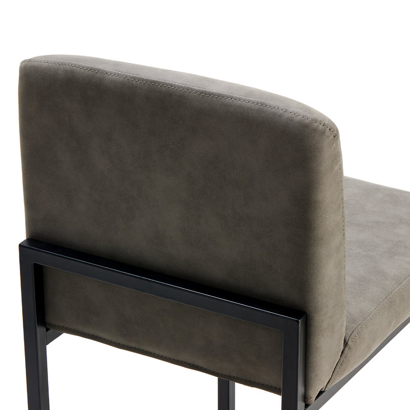 Ensemble de 4 tabourets de bar modernes en cuir synthétique avec dossier et tabouret de comptoir confortable pour la cuisine et la maison