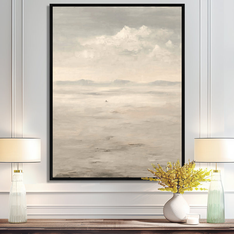 Jaune et blanc brume lever du soleil matin nuages - paysages, impressions sur toile, art abstrait jaune, H 32 po x l 16 po