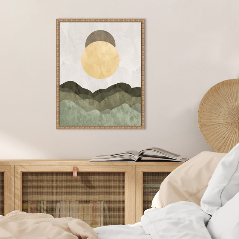 «Rolling Hills and Textured Gray Sky» par Kincade, reproduction d'art sur toile encadrée, H 20 po x l 16 po