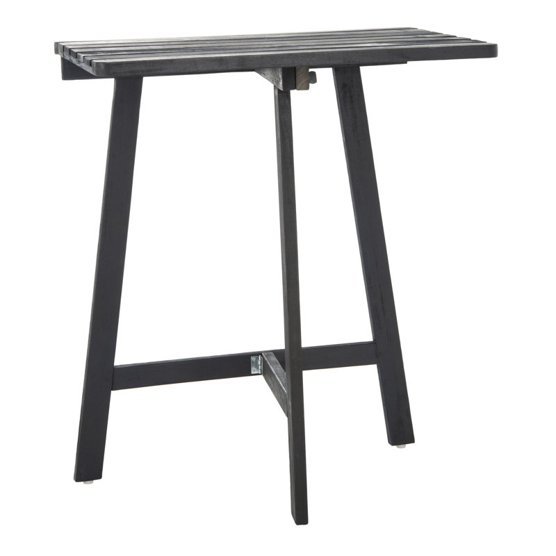 Rectangular Acacia Folding Outdoor Balcony Table , 23.6'' in. W 15.4'' in. D, Dark Gray