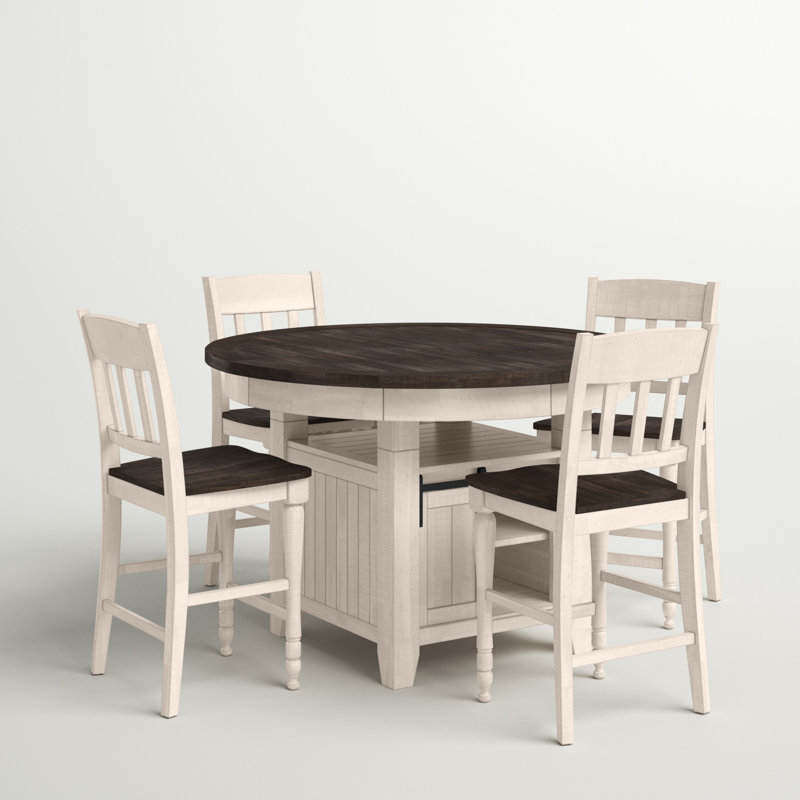 Karley 5-Piece Solid Wood Dining Set