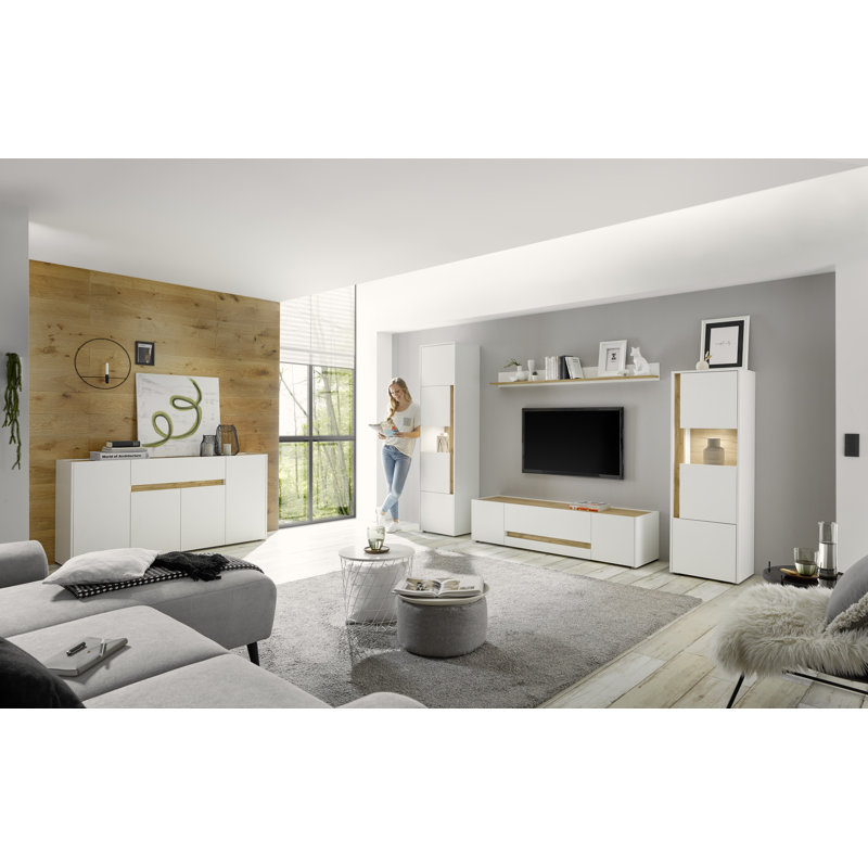 Bridgeview Unfinished Entertainment Centre for TVs up to 65", White