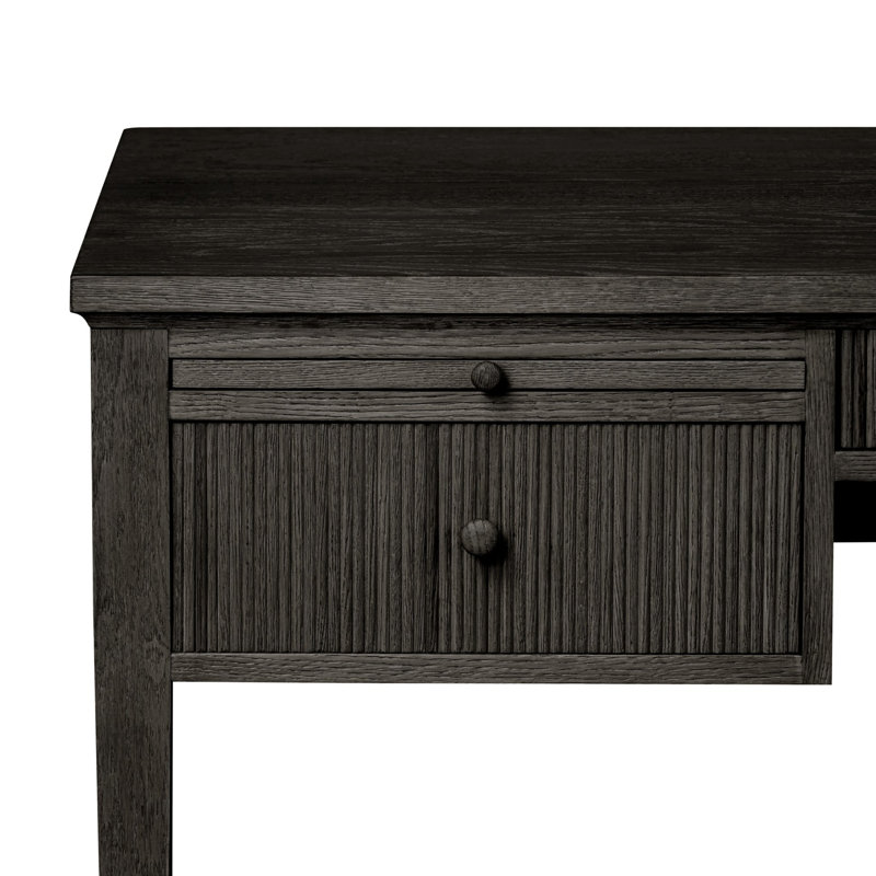 Bush Executive Desk, Distressed Black Oak