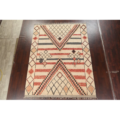 Moroccan One-of-a-Kind 8'0" X 10'9" Wool Area Rug in Beige