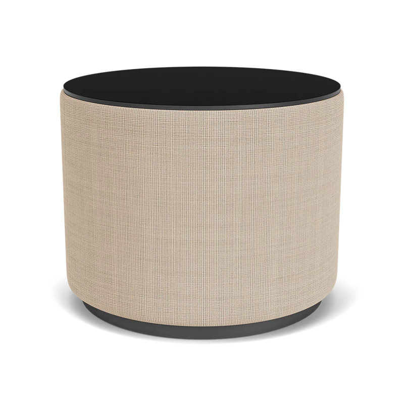 Table de réception avec plateau en stratifié Darsey, 16", Nuit noire, Gris anthracite; calcaire Chambray