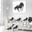 «Black Stallion in Motion», impression sur toile tendue-29491760