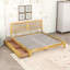 Lit plateforme en bois avec deux tiroirs-493736678-493736679
