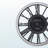 Sarine Round Wall Clock in Black and Silver, Transitional Style