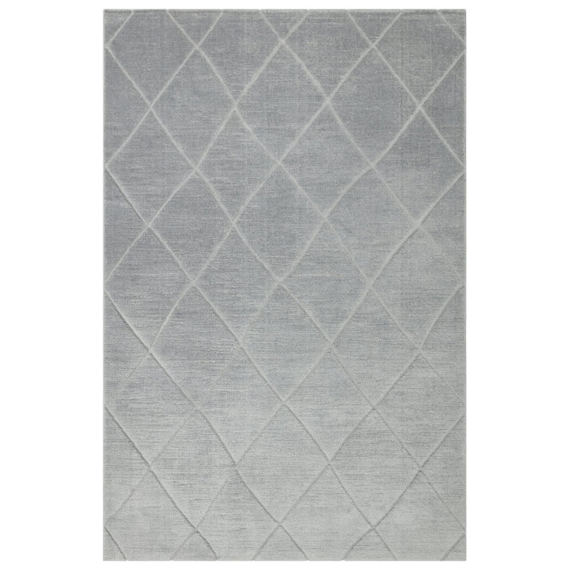 Luxurious Grey Carpet, 6.6 x 9.5 Feet | 100% Micropolyester, 2300 Grams/Sq Meter | Machine Woven, 192,000 Thread Points | Easy Care: Vacuum & Spot Clean | Perfect for Living Room, Bedroom & Office Decor