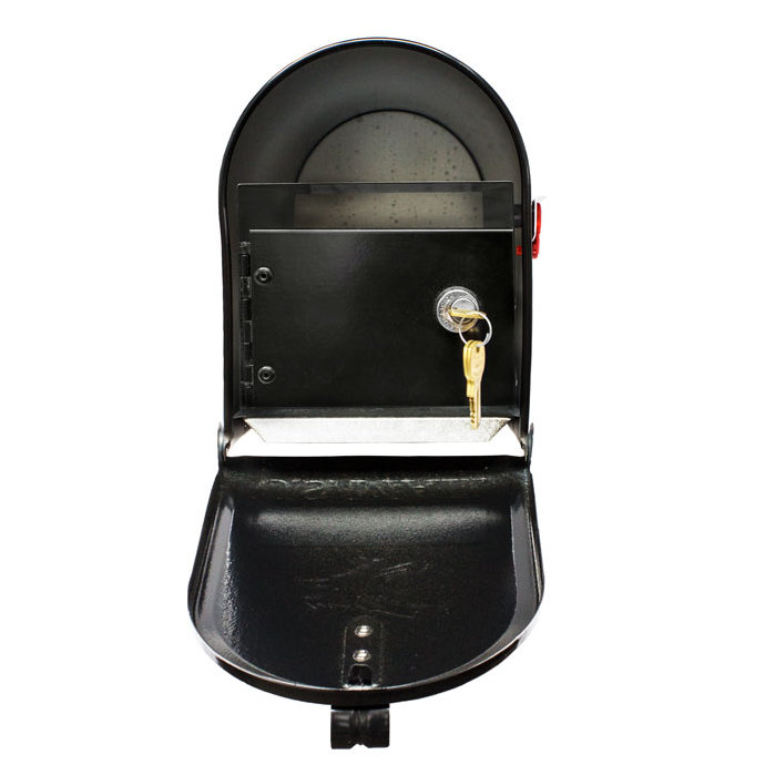 Black Galvanized Steel Locking Mailbox Insert Kit