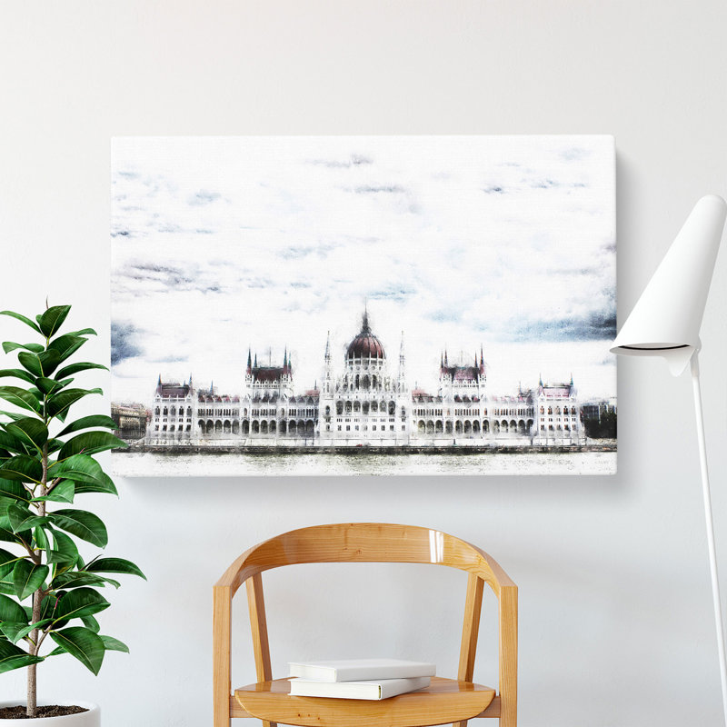 Hungarian Parliament Building Hungary - Wrapped Canvas, 50cm H x 76cm W x 3cm D