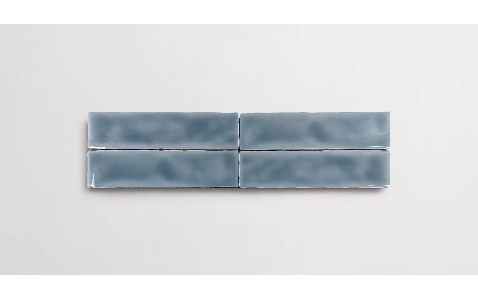 Lake Como 2" x 10" Glossy Tile, Azul