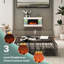 Brayden Studio 82 cm W White Electric Fireplace with 5000 BTU