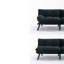 Canapé-lit convertible de 65 pouces avec capacité de poids de 800 lb, canapé-lit pliant simple avec dossier et accoudoirs réglables, noir-382156216-401316837