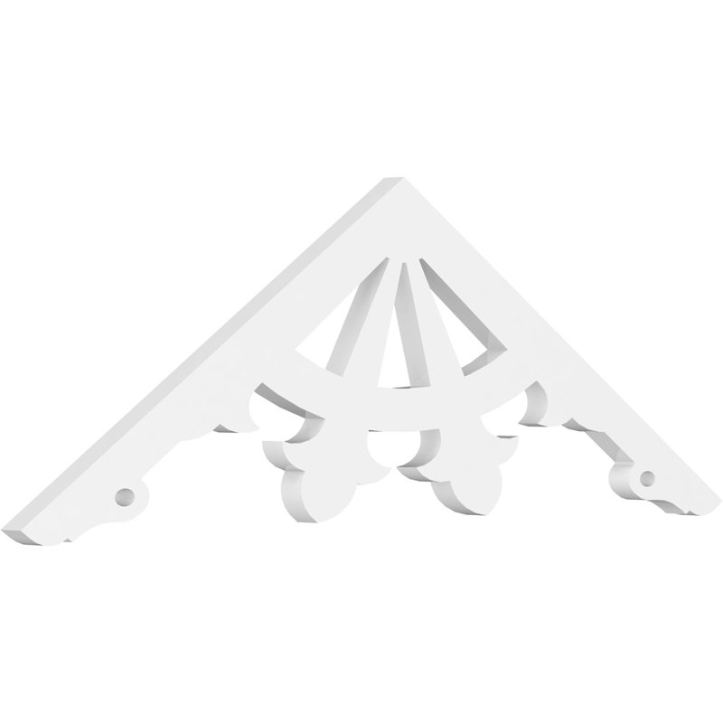 Riley Architectural Grade PVC Gable, 12" H x 36" W x 1" D, 8/12