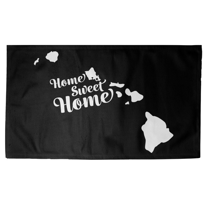 Tapis de zone noire honolulu home, Rectangle 2 pi x 3 pi, Oui