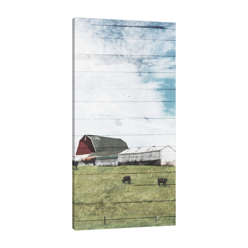 «Farm On The Hill Mate» par Milli Villa, reproduction sur toile tendue, H 36 po x l 18 po x P 1,5 po