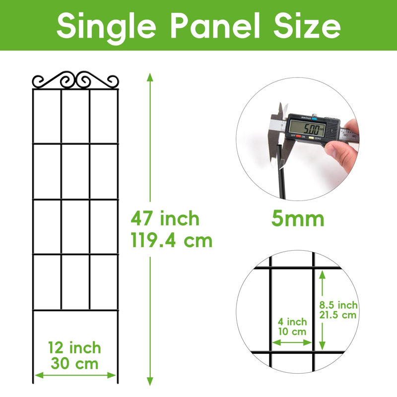 122cm H x 30cm W Metal Gothic