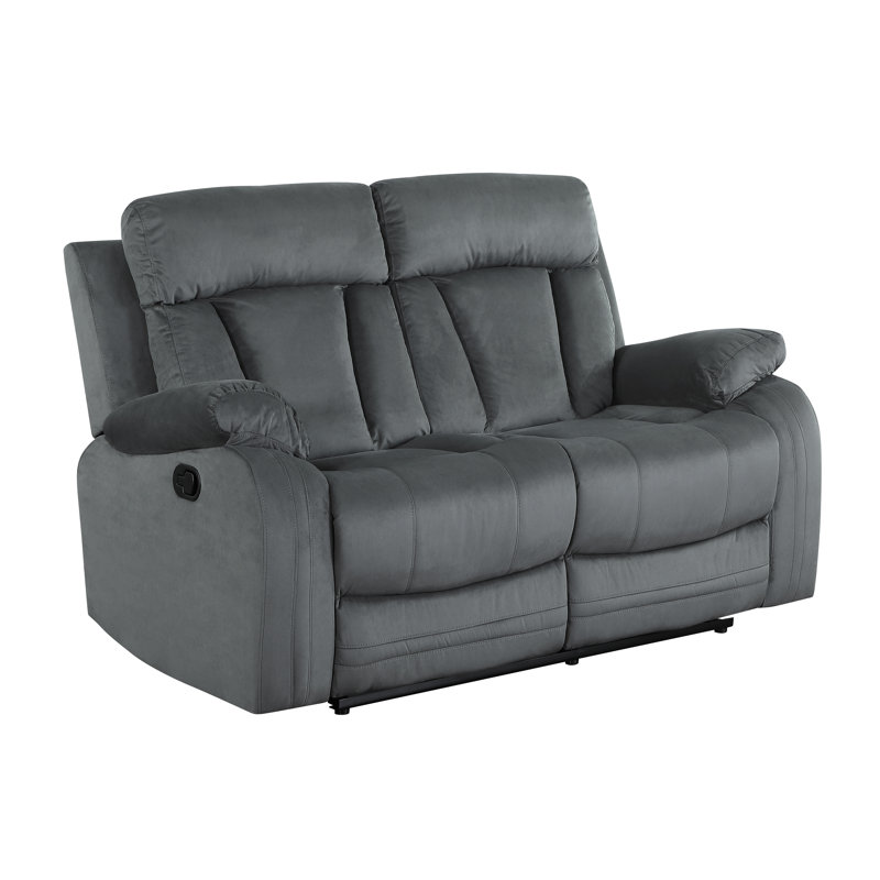 Ullery Upholstered 63'' Reclining Loveseat, Gray