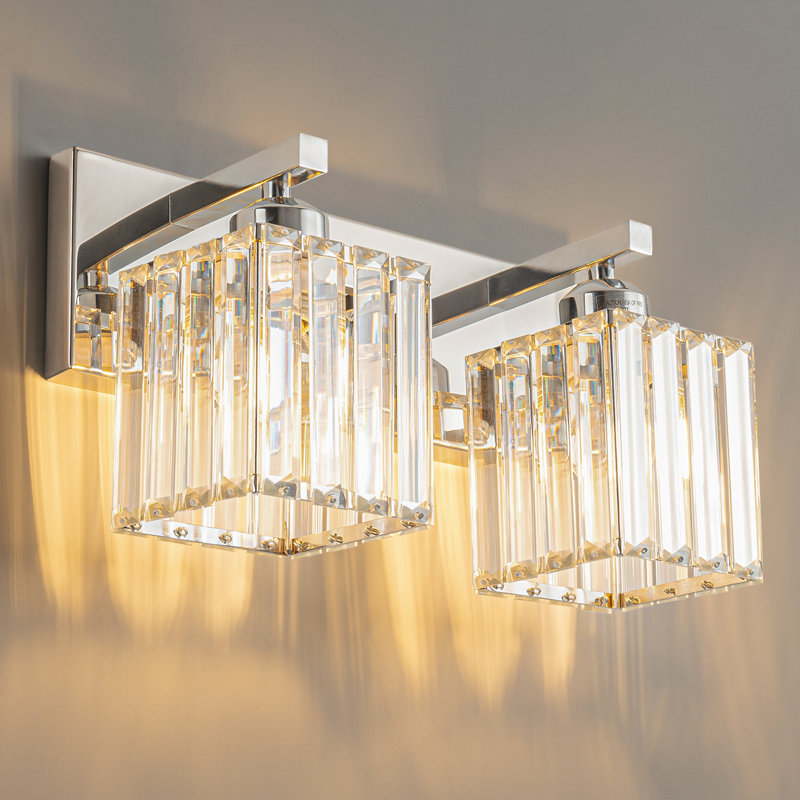 Lanceton Dimmable Vanity Light, Chrome, 2 Lights