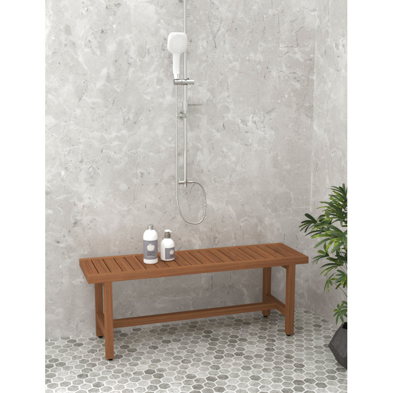 Banc de douche Spa Lotus Grand Estate, H 18 po x l 48 po x P 14 po, Moka