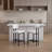 Set of 2 Upholstered Bar Stools with Sturdy Metal Legs for Various Spaces-438359531
