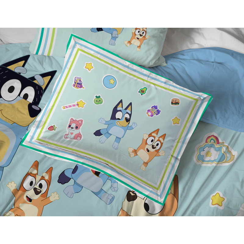 Bluey Silly Toys & Dance Bed Set W/ Sham, Twin