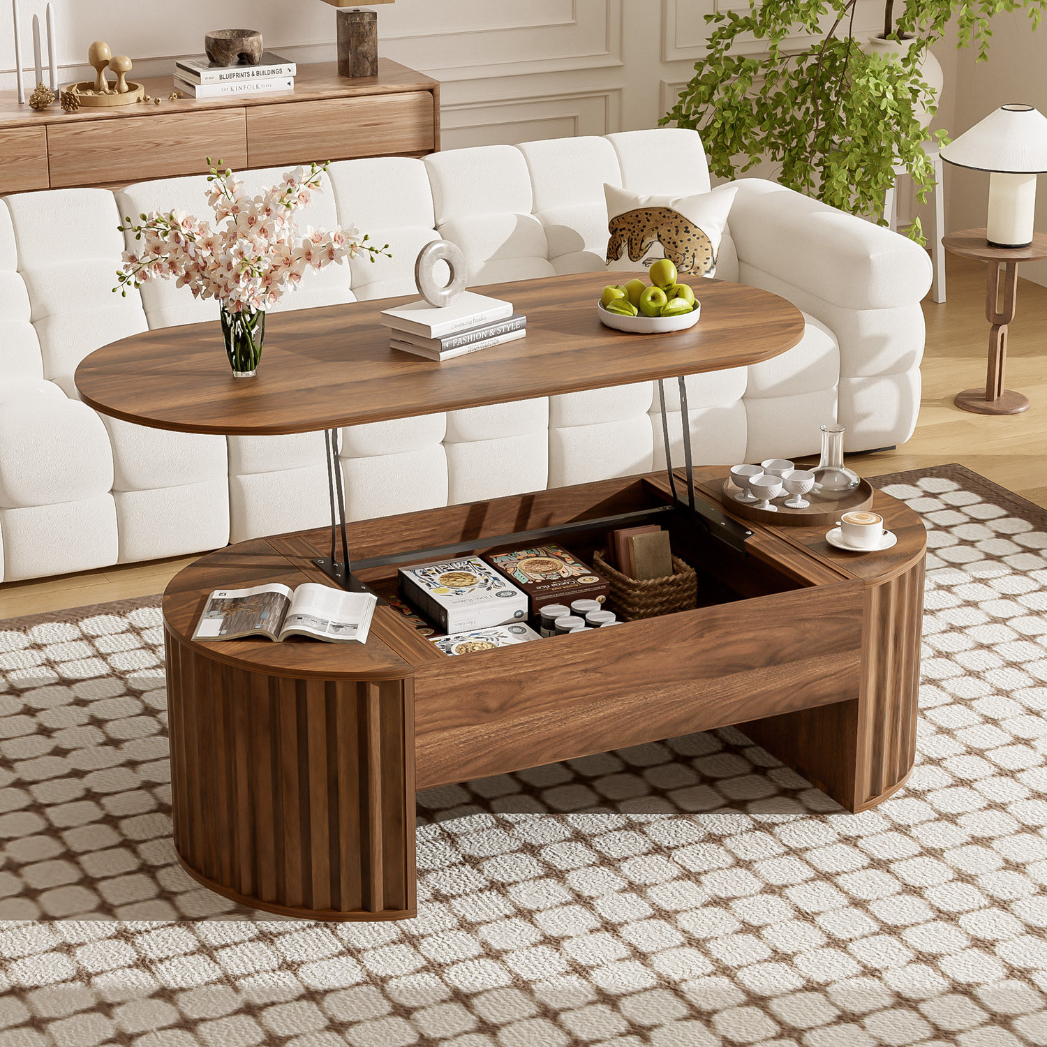 Latitude Run® Lift Top Coffee Table With Hidden Compartment - Wayfair ...
