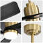 Ventilateur de plafond moderne 52 pouces avec lumière à DEL à intensité variable et 5 pales en bois massif avec télécommande et moteur à courant continu réversible-384601363-384601369