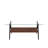 Rectangle Coffee Table With Tempered Glass Top And Black Metal Legs, Modern Table For Living Room , Transparent Glass-541155653-541155649