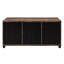 Oak Coffee Table With Sliding Doors, Rustic Charm, Versatile Storage Solution Wood Barn Ambiance For Living Room