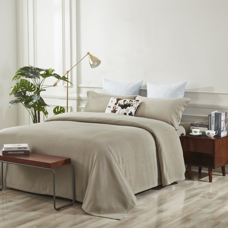 Polyester Machine Woven Sheet Set, Queen, Taupe
