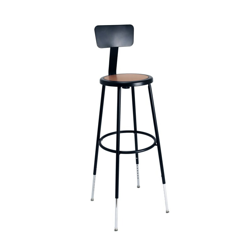 Felix Height Adjustable Steel Stool with Backrest, AssemblyReady, null, null