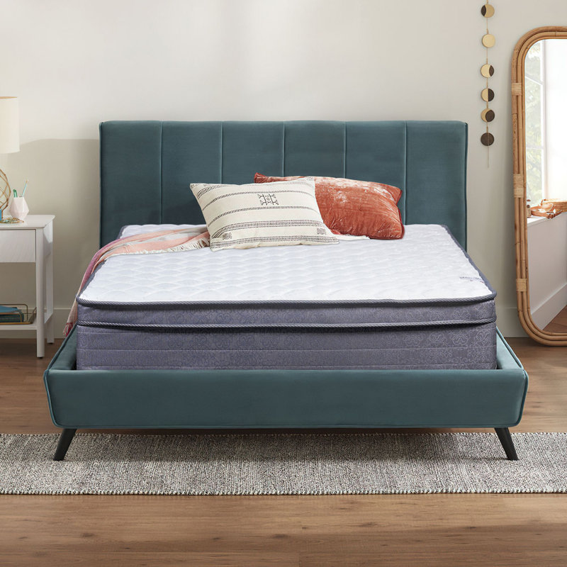 9" Plush Euro Top Fully Assembled Innerspring Hybrid Mattress, No Box Spring, 10", Twin
