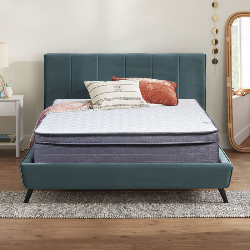 9" Plush Euro Top Fully Assembled Innerspring Hybrid Mattress, Twin, No Box Spring