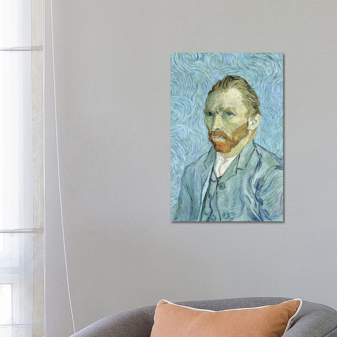 Self Portrait, September 1889 by Vincent Van Gogh - Wrapped Canvas Painting