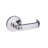 Brushed Chrome Entry Lever Trim with Lock for Panic Exit Device