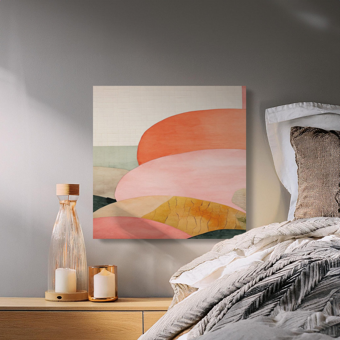 Abstract Landscape Canvas Wall Art, Modern Earth Tones, Gallery Wrapped, Ready to Hang, Archival Quality, Statement Piece, Horizontal Canvas