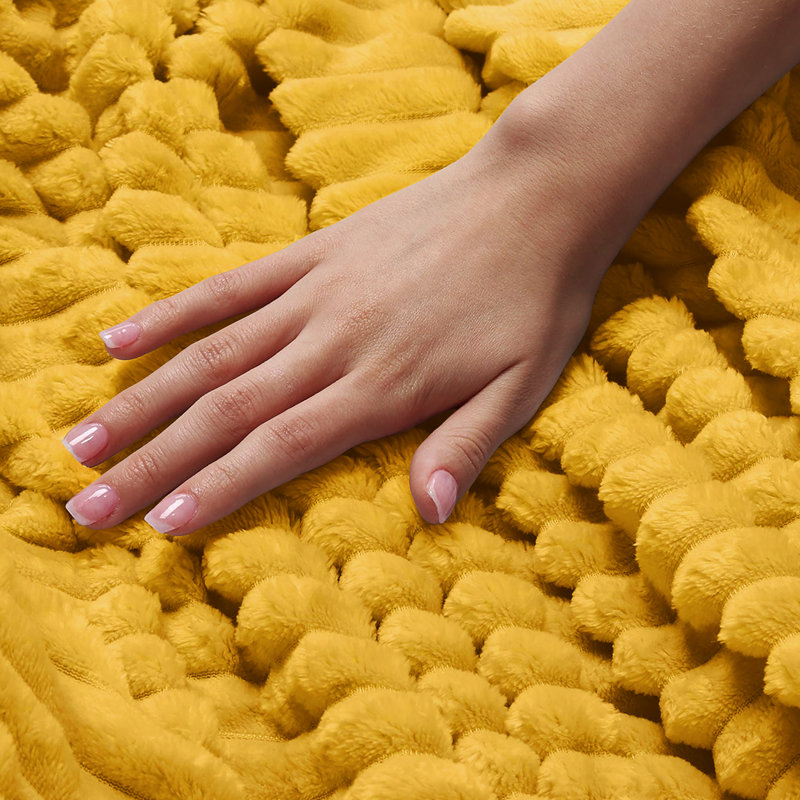 Thermal Supersoft Snug Cord Throw Blanket, Ochre