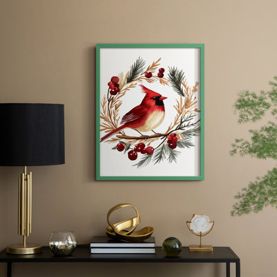 «Christmas Holiday Art CML XXVI», reproduction d'art encadrée - bois massif