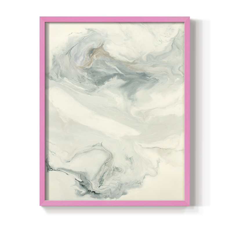 Reproduction encadrée sans titre - bois massif, Cadre photo rose simple, H 10 po x l 8 po