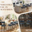 Tabouret de bar pivotant rembourré avec structure en bois massif et repose-pieds plaqué or-129235213