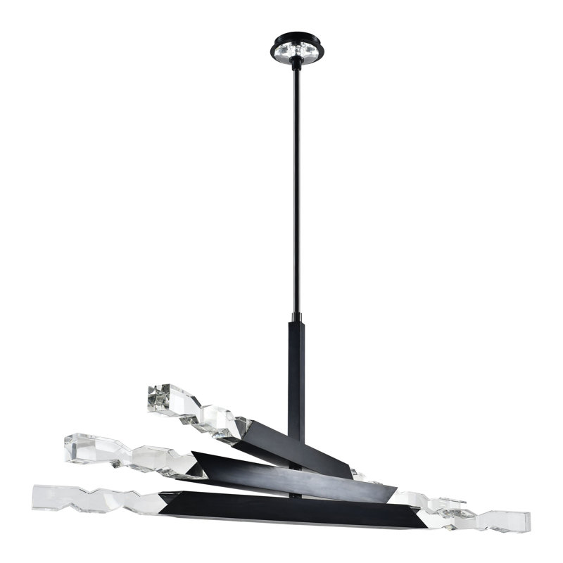 Lustre 6 lumières Mamadim, Noir brossé satiné, H 66,25 po x l 48 po x P 48 po