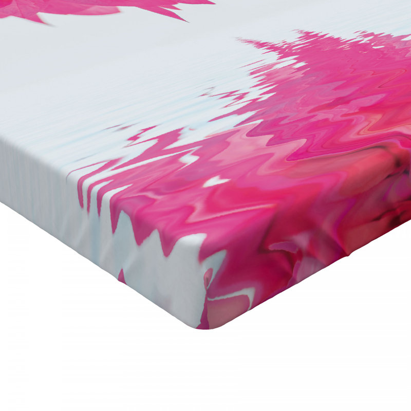 Microfiber Floral Fitted Sheet, Full Fitted Sheet