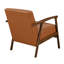 Chaise d'appoint rembourrée en similicuir 1 pièce