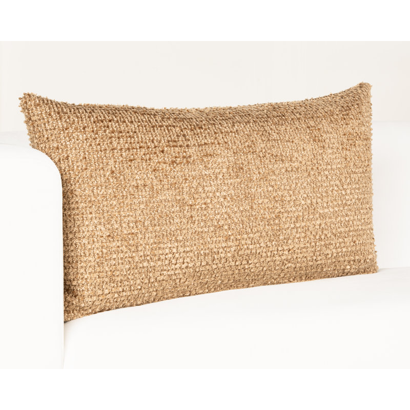 Coussin Cozy, Polyester, Brun, Rectangle H 12 po x l 21 po