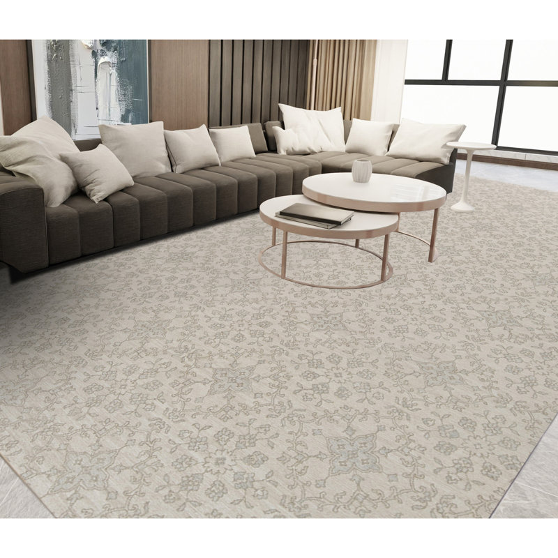 Wool Area Rug in Beige