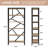 31.5"W x 70.87"H Myrikle Etagere Bookcase Etagere Bookshelf 6 Tier Open Back Baker's Rack Brown Black-758110563
